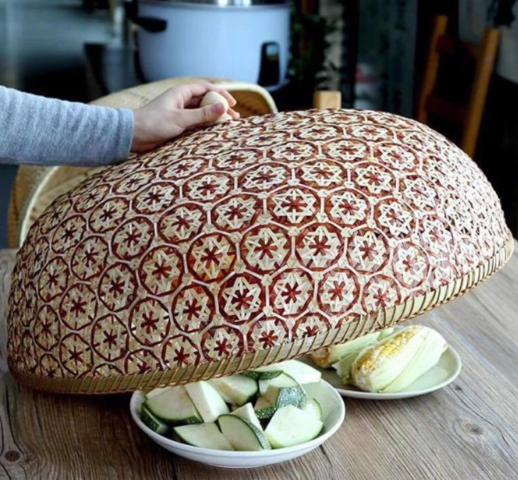 Bamboo dish-cover