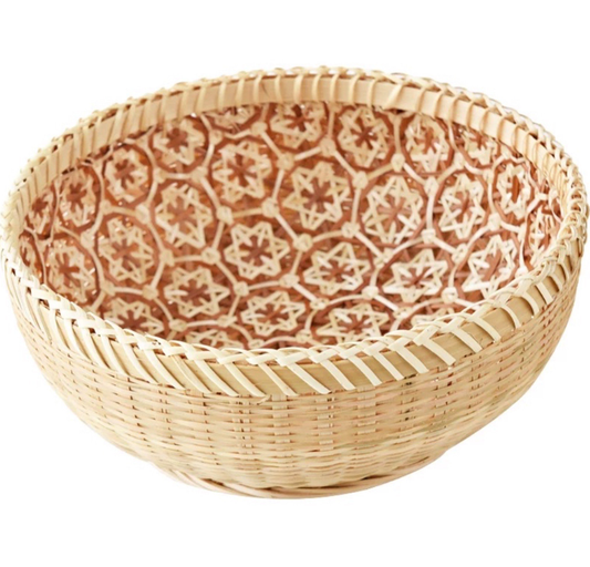 Double-layered Woven Bamboo Bowl