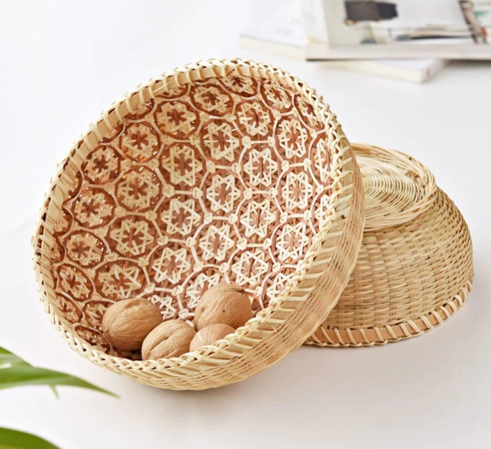 Double-layered Woven Bamboo Bowl