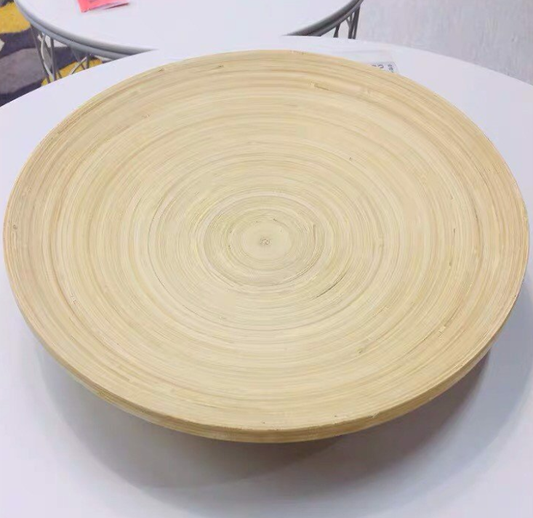 Decorative pressed bamboo plate